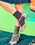 Lanai Sugo sandalo t bar open toe con tacco in sughero e nappa  artigianale