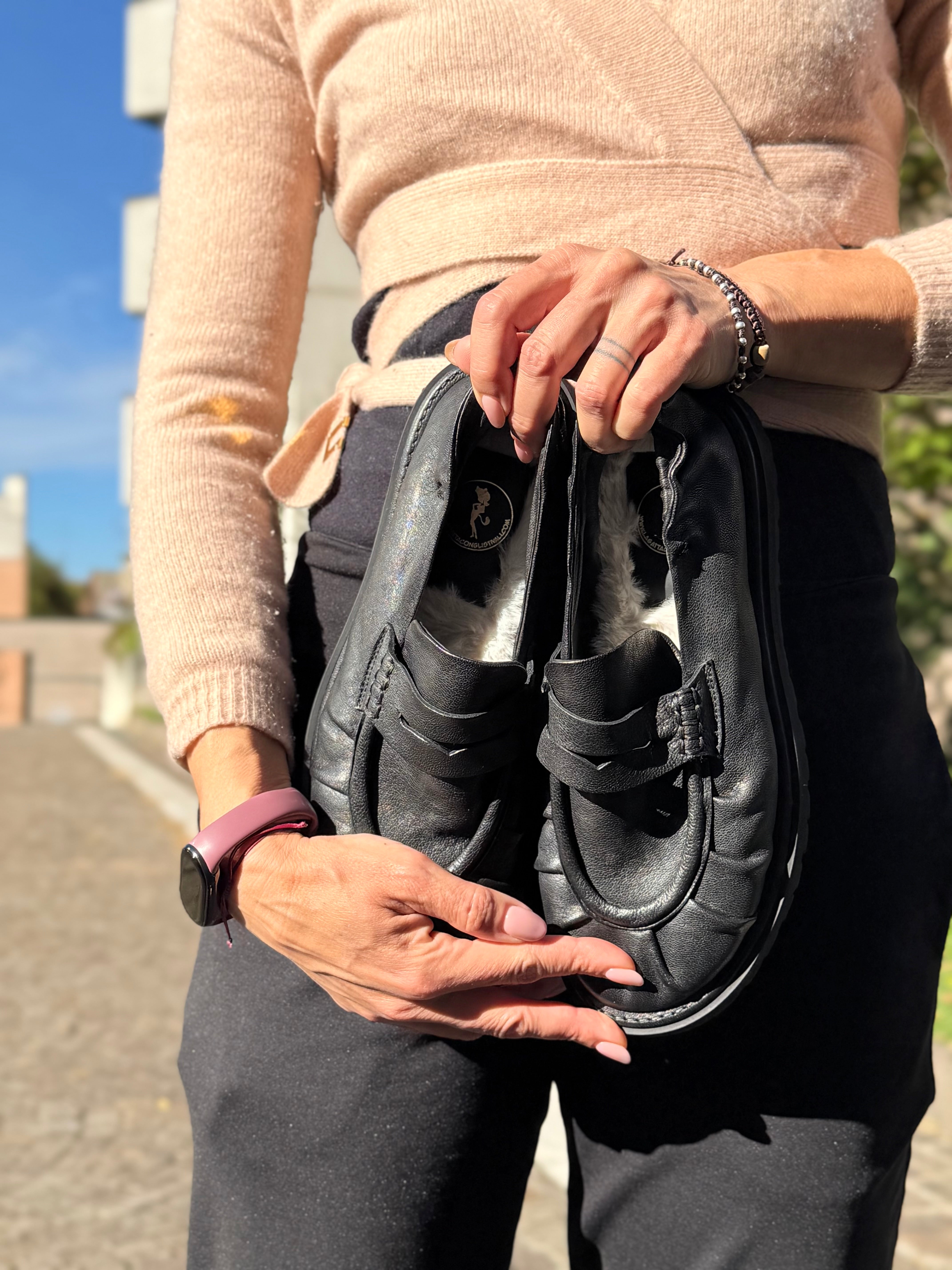 Image of Beretta Black mocassino in pelle nera lav. artigianale marchigiano