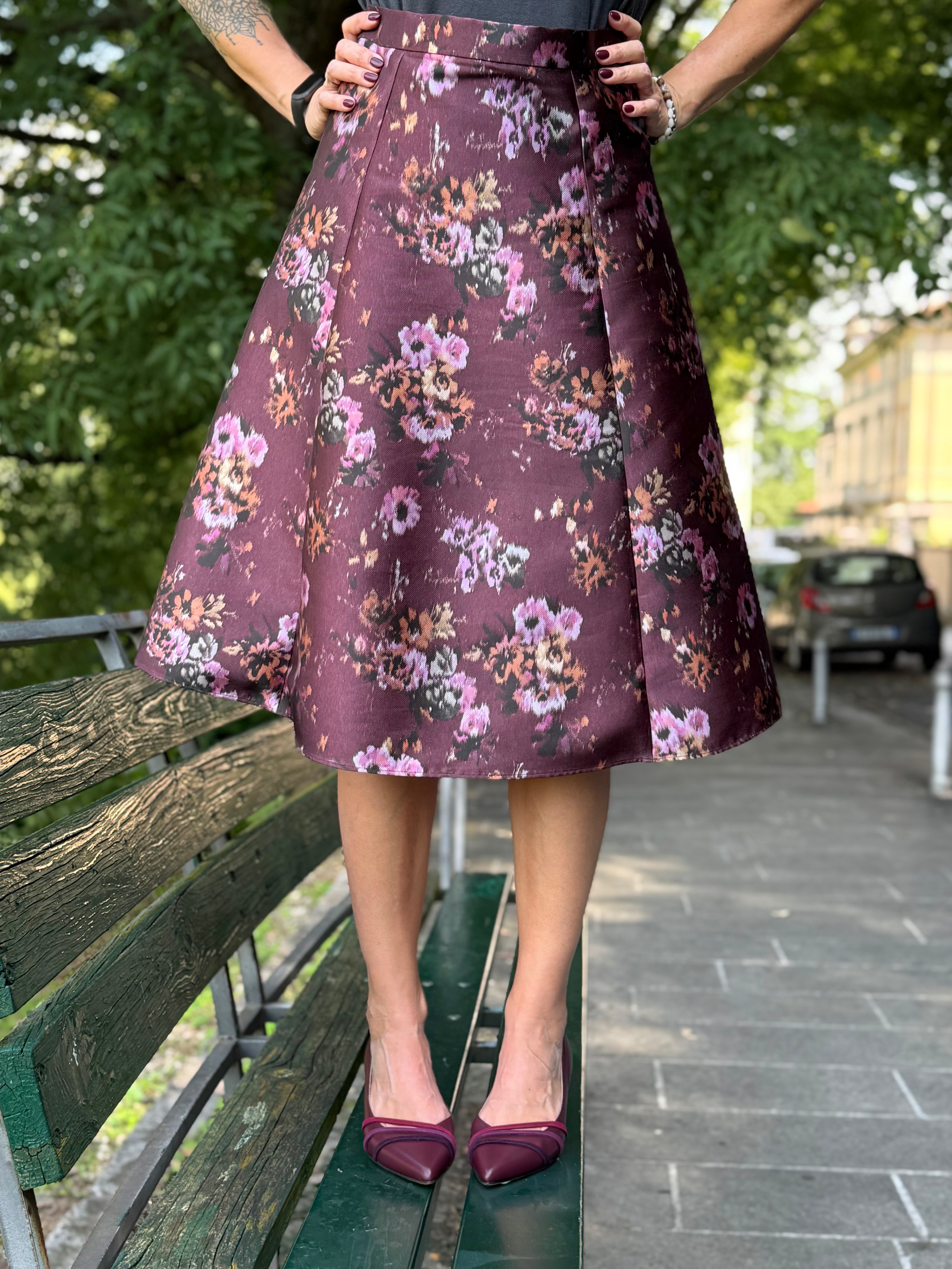 Image of Imogen Bordeaux decollete in pelle bordeaux tacco 6 cm artigianale toscana