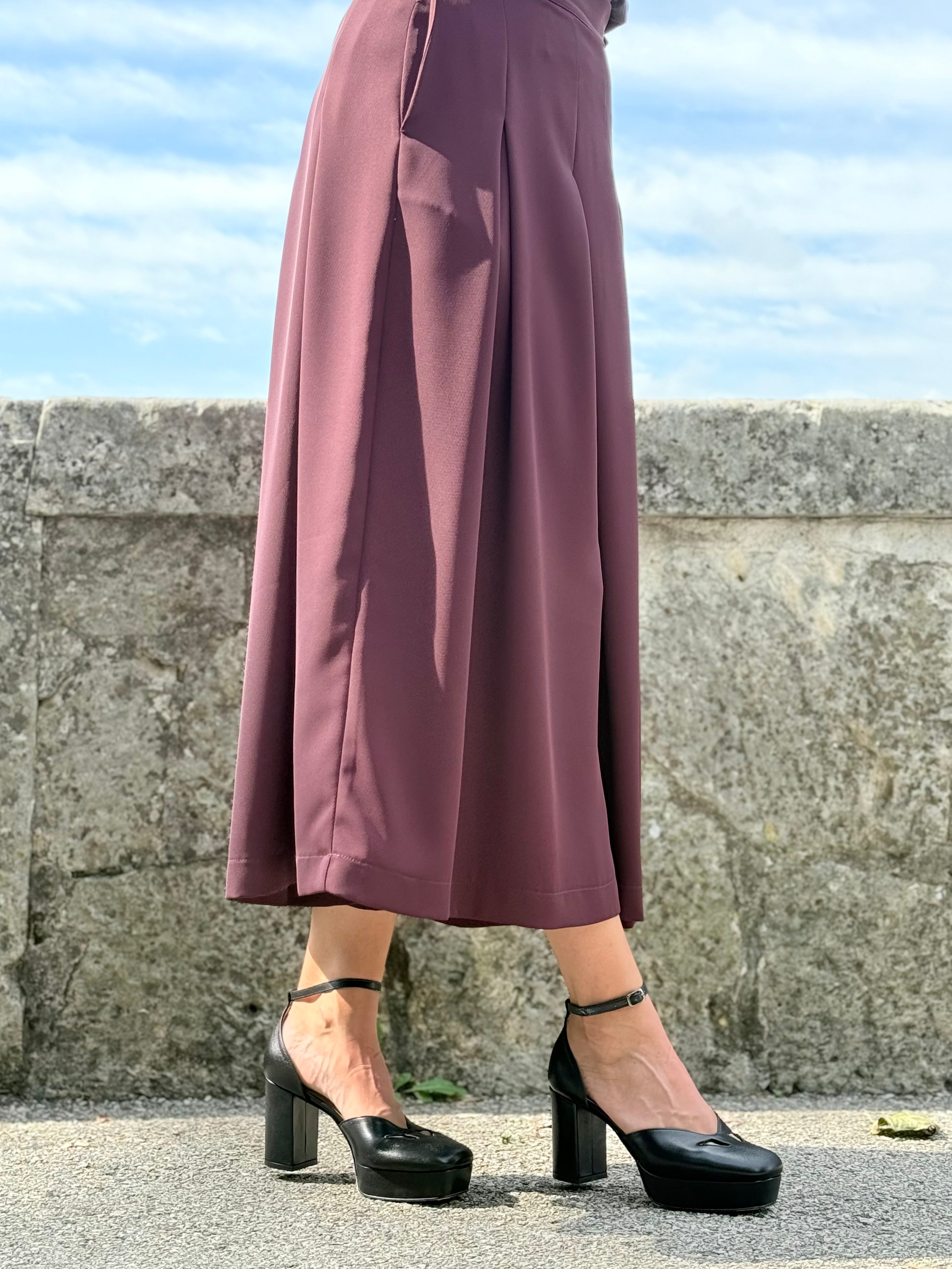 Image of Dolly Black decollete in nappa nera con cinturino - tacco 8.5 - artigianale marchigiana