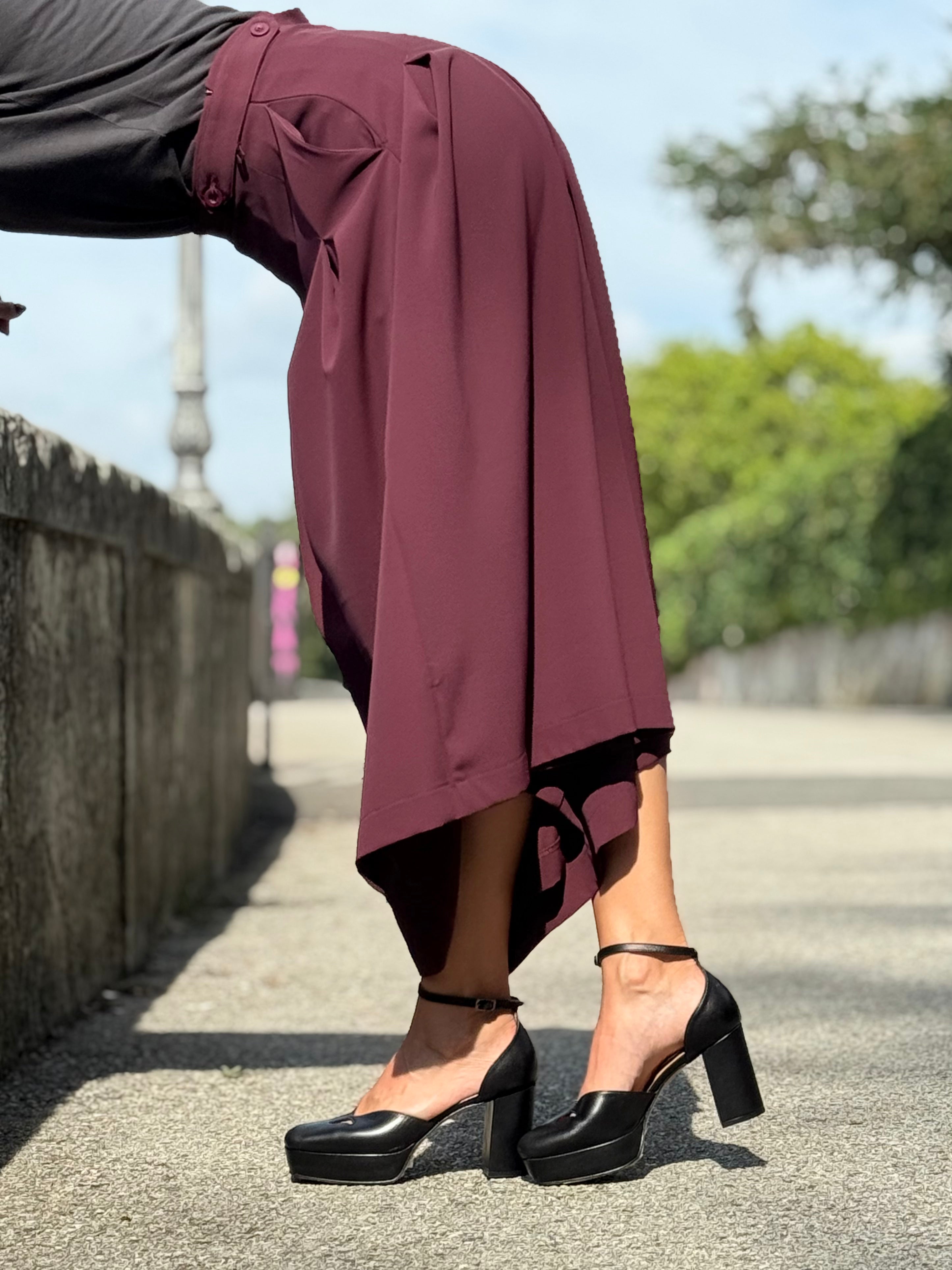 Dolly Black decollete in nappa nera con cinturino - tacco 8.5 - artigianale marchigiana