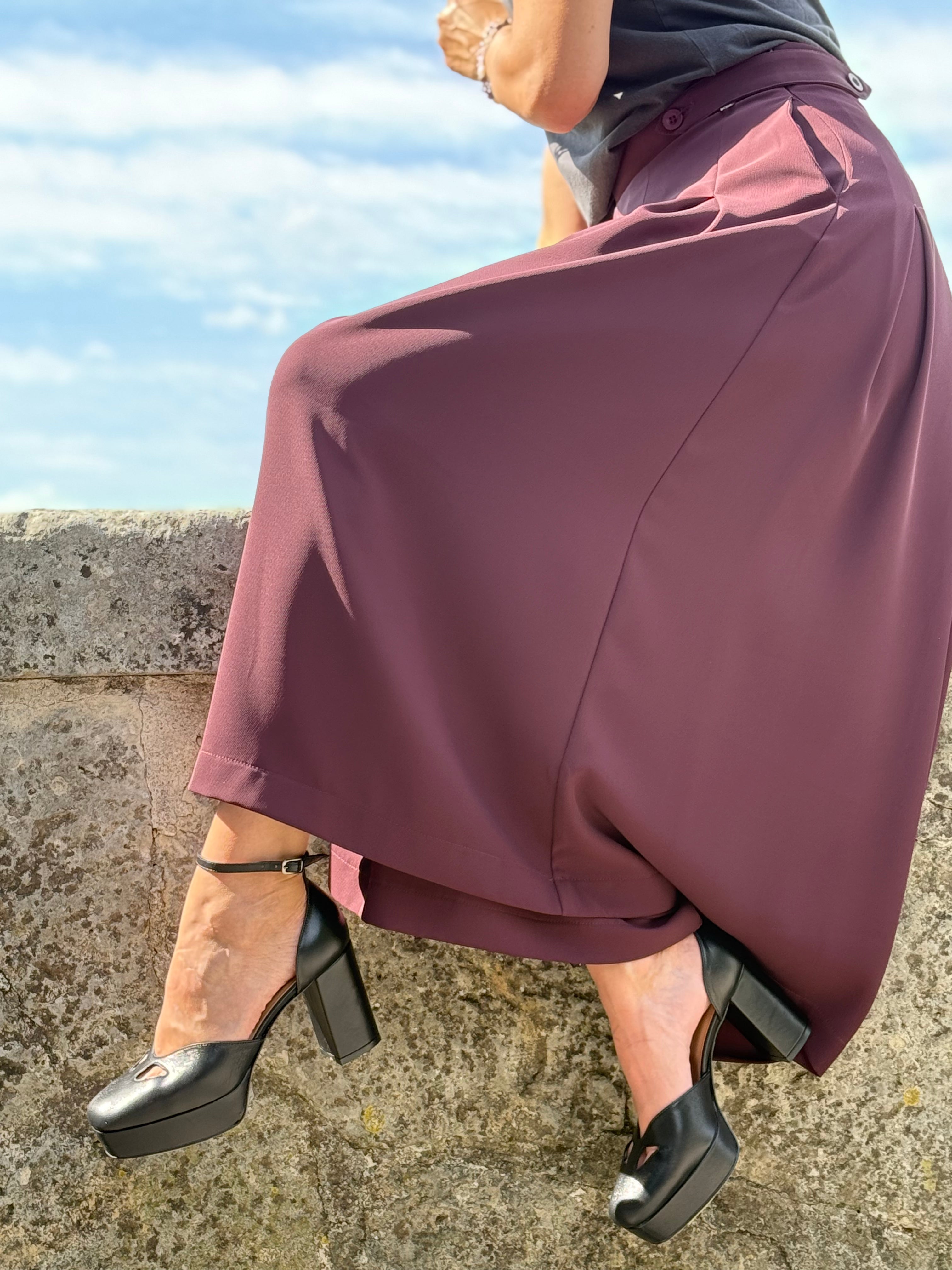 Dolly Black decollete in nappa nera con cinturino - tacco 8.5 - artigianale marchigiana
