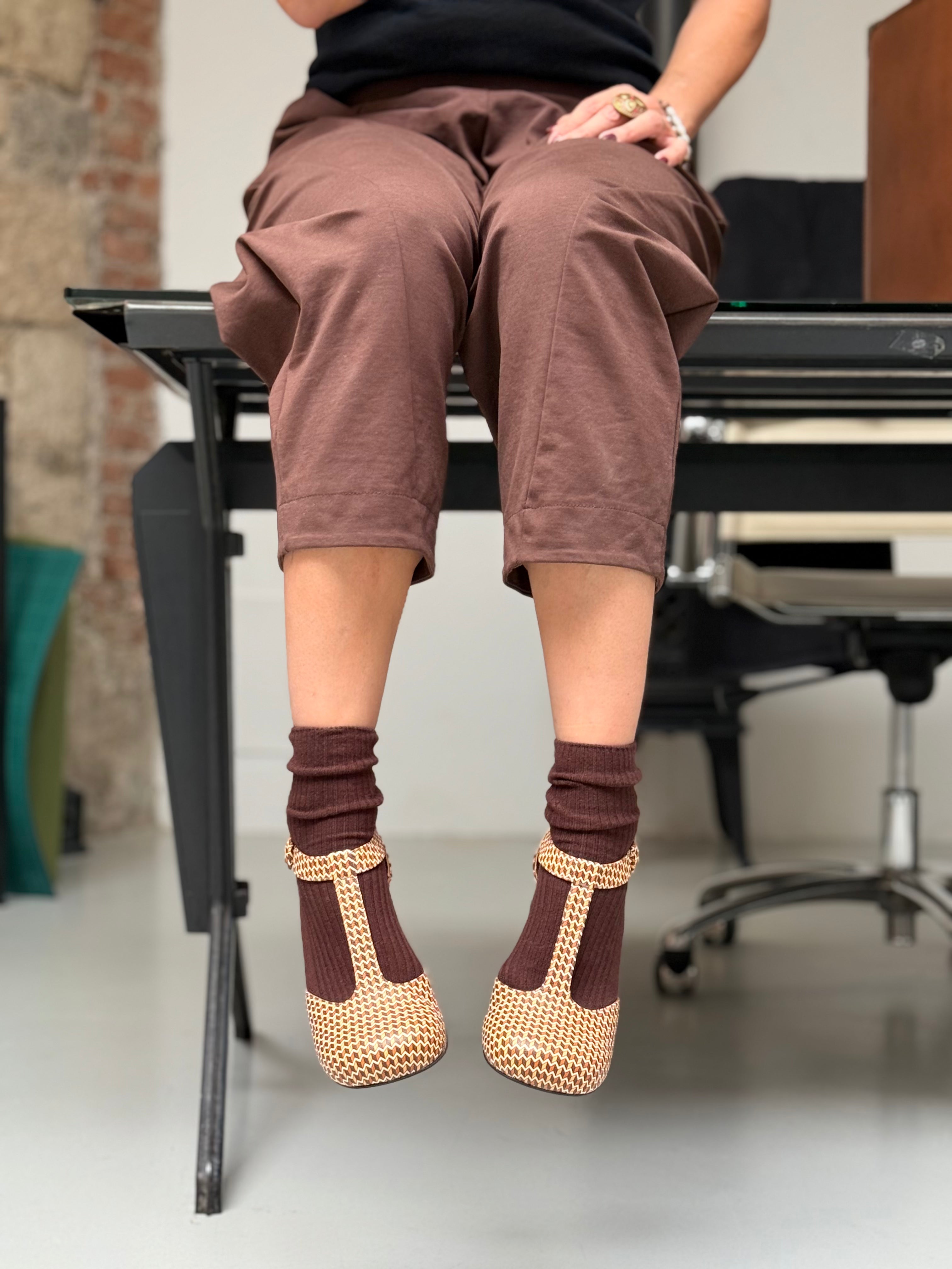 Image of Laos Kubic decollete t-bar in pelle stampata multicolore tacco 3.5cm t-bar lagattaconglistivali