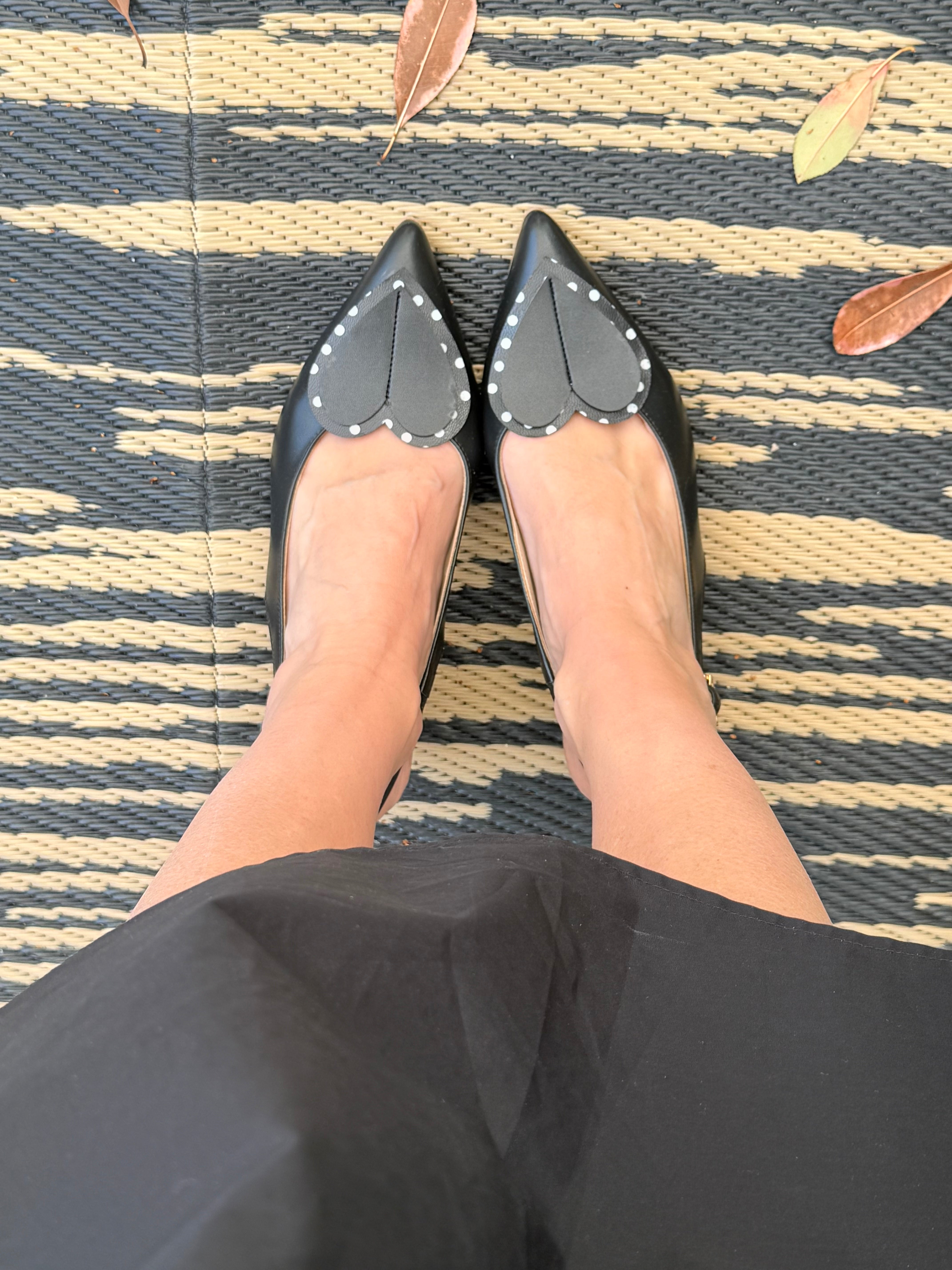 Image of Diana Black chanel in nappa nera tacco 5.5 artigianale pugliese