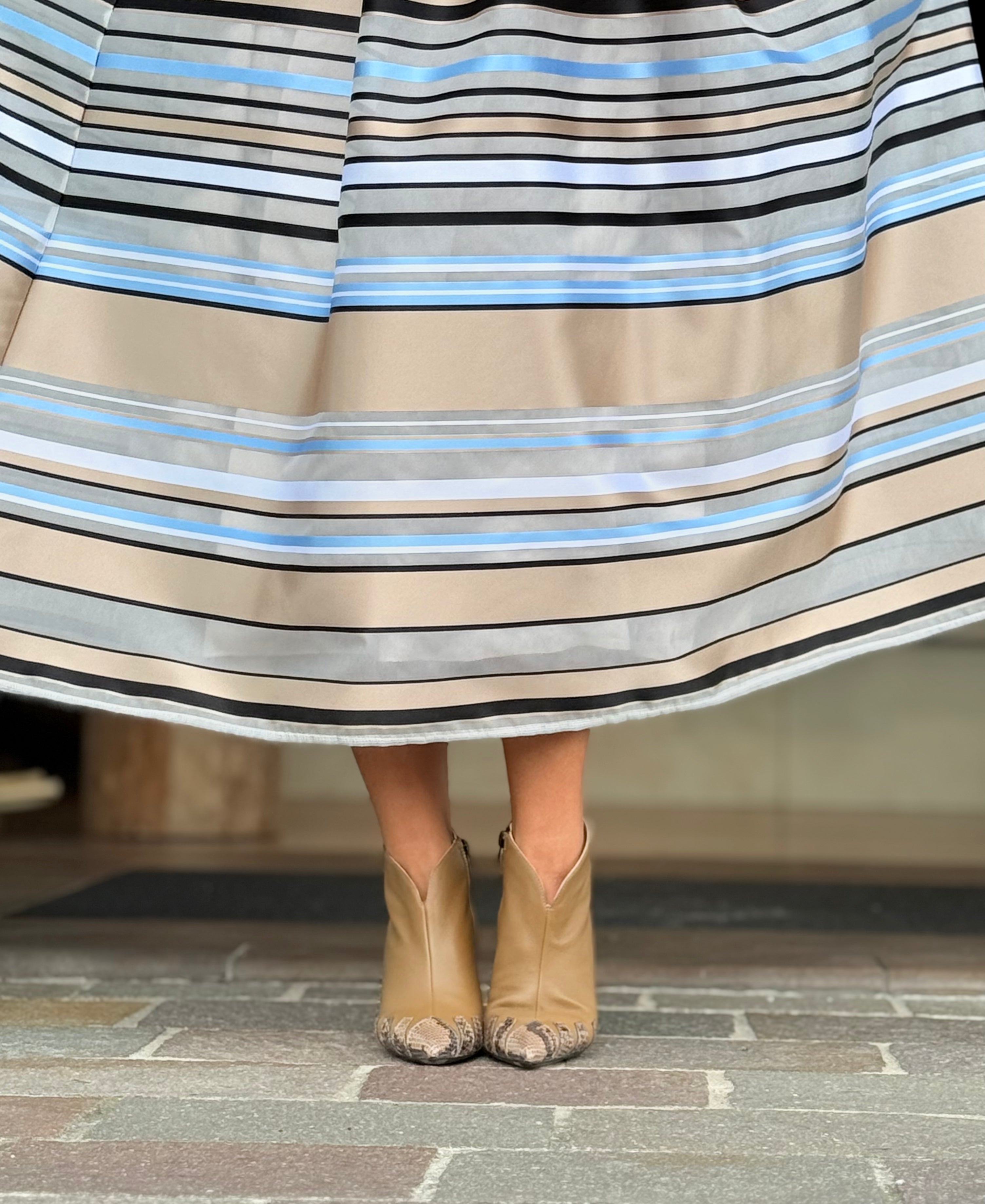 Image of Wilsis Hazel tronchetto in nappa nocciola tacco 8 - artigianale marchigiana