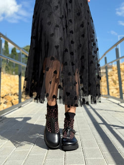 Image of Kola Black bebe t-bar in nappa nera artigianale marchigiana