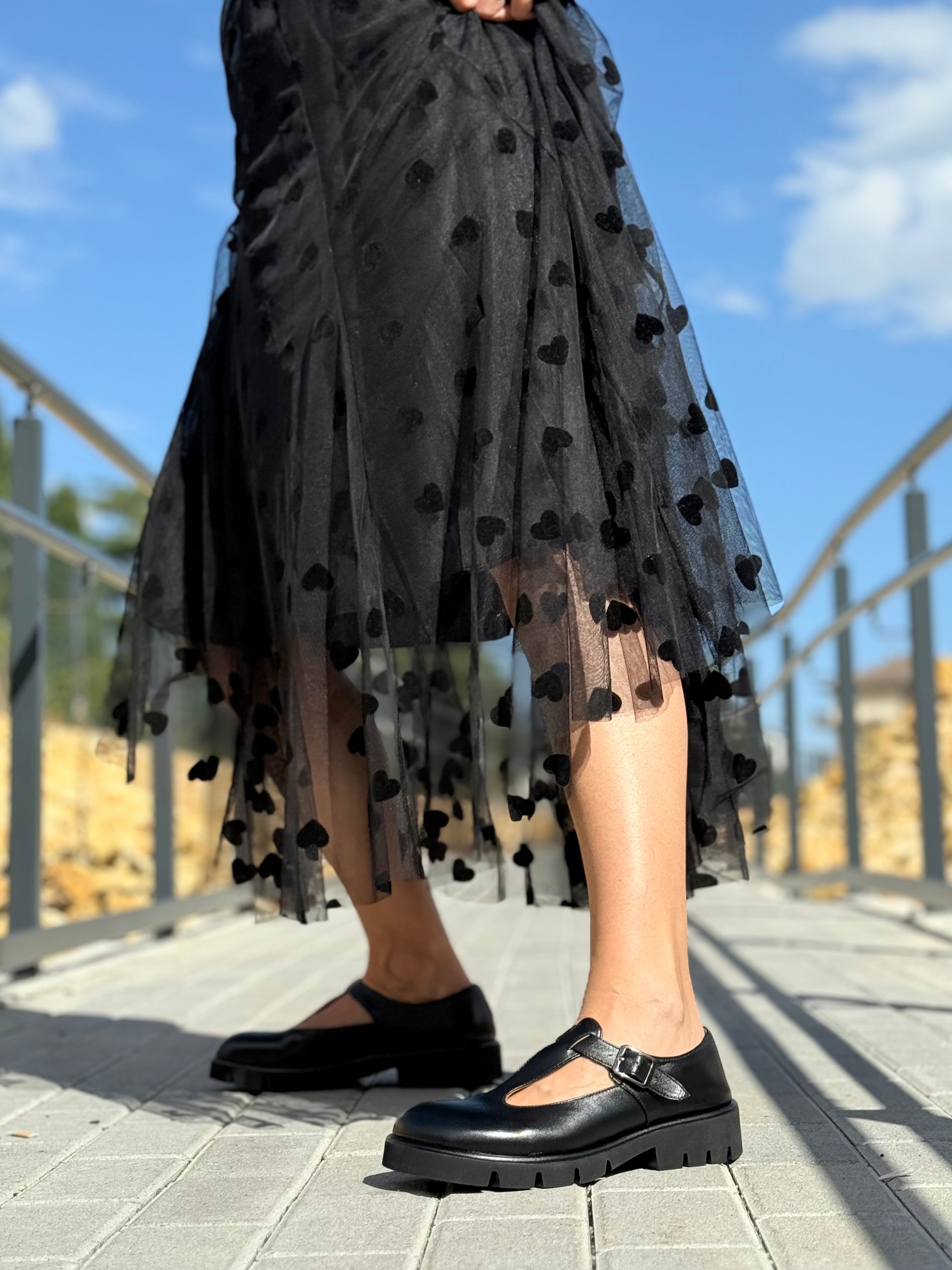 Kola Black bebe t-bar in nappa nera artigianale marchigiana