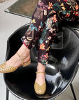 Ami Butter sandalo a punta chiusa in pelle stampata tacco 3 cm artigianale