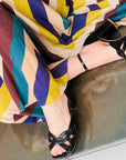 Golia Black sandalo con plateau in pelle nera e cinturino artigianale marchigiana