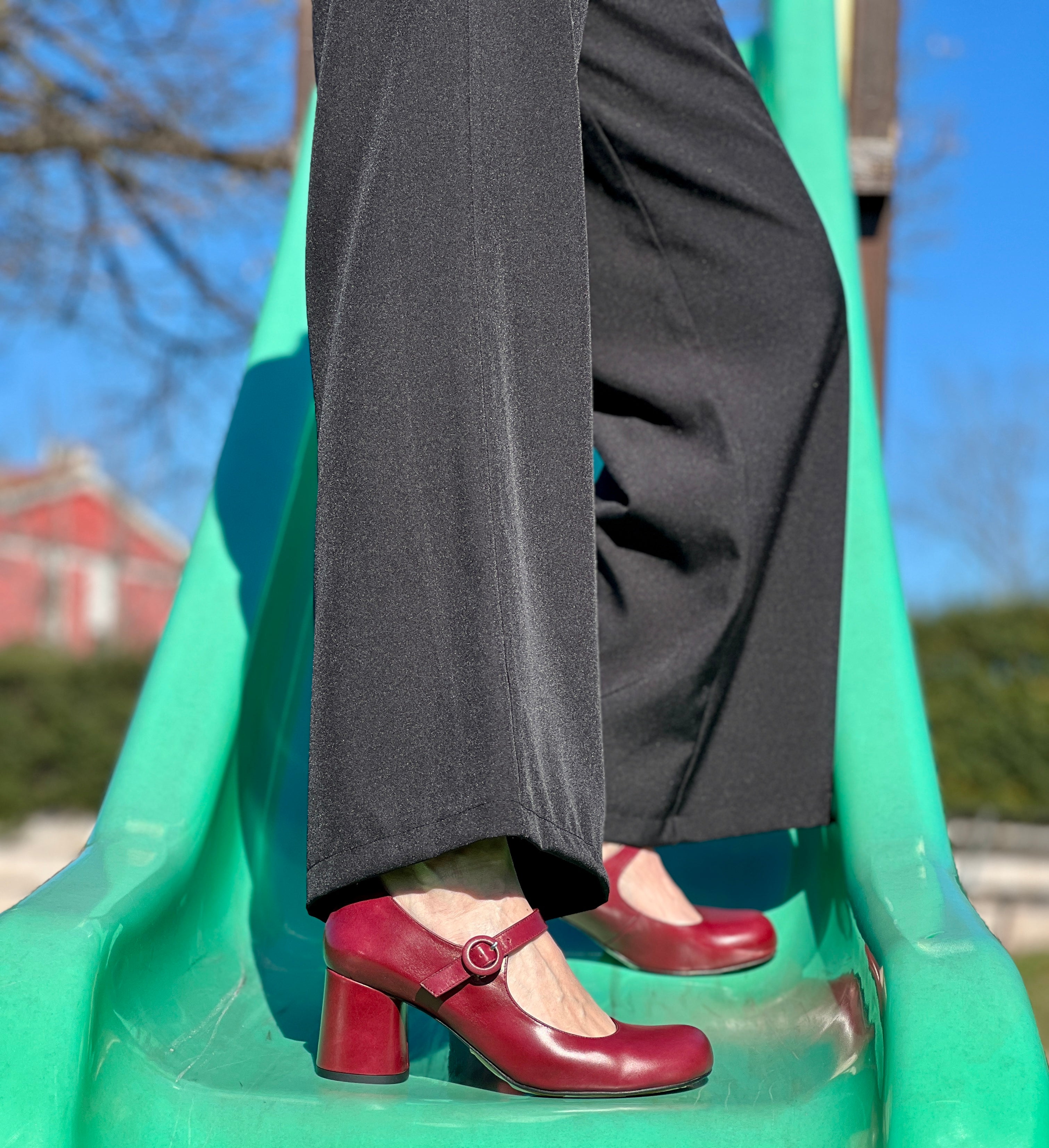 Samoa Merlot mary jane in pelle bordeaux tacco 6.5 lagattaconglistivali