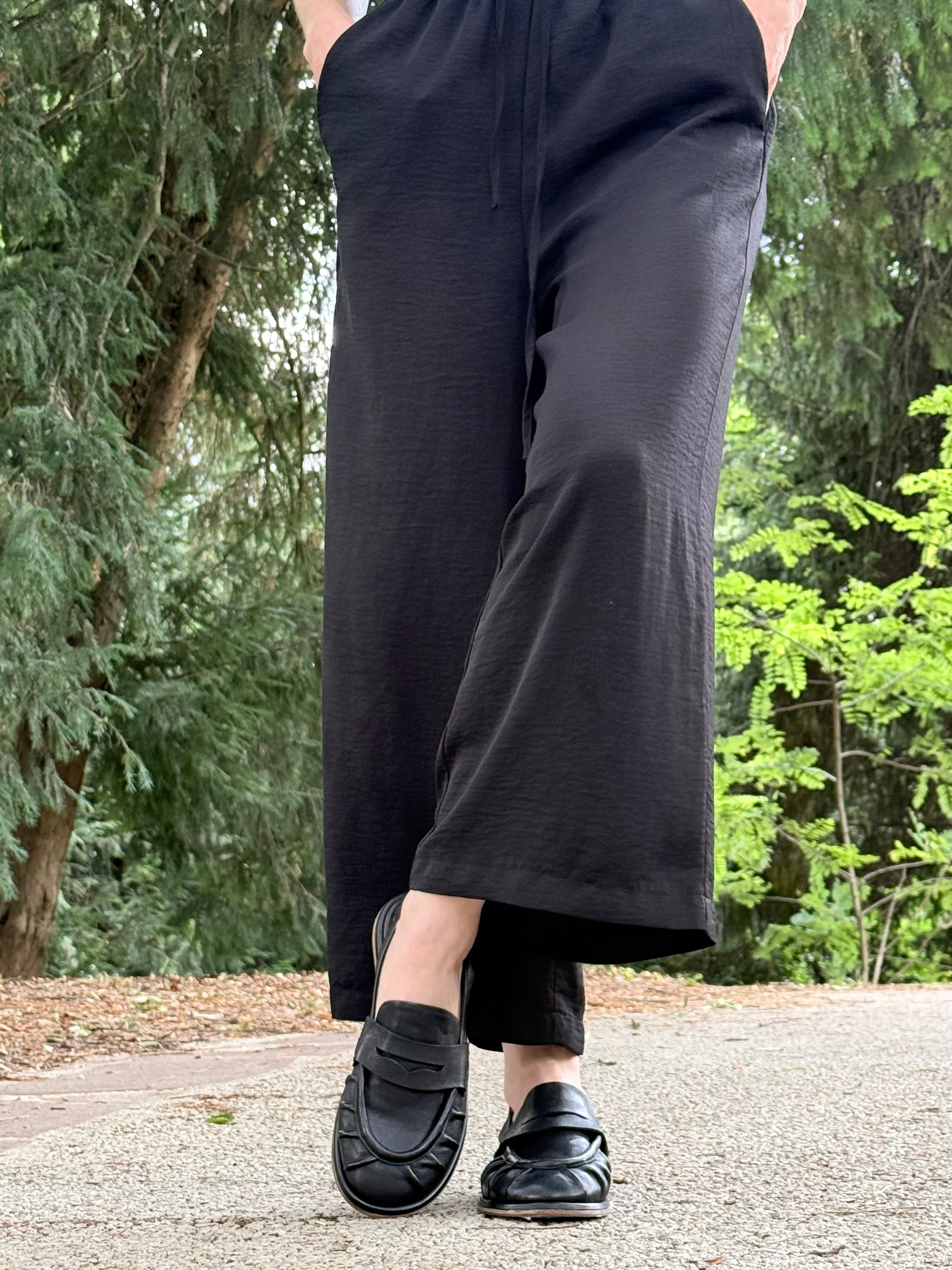 Image of Kolt Black mocassino chanel in pelle nera artigianale marchigiano