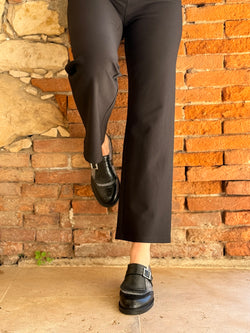 Image of Ops Black scarpa bassa in nappa nera e velluto stampato artigianale toscana