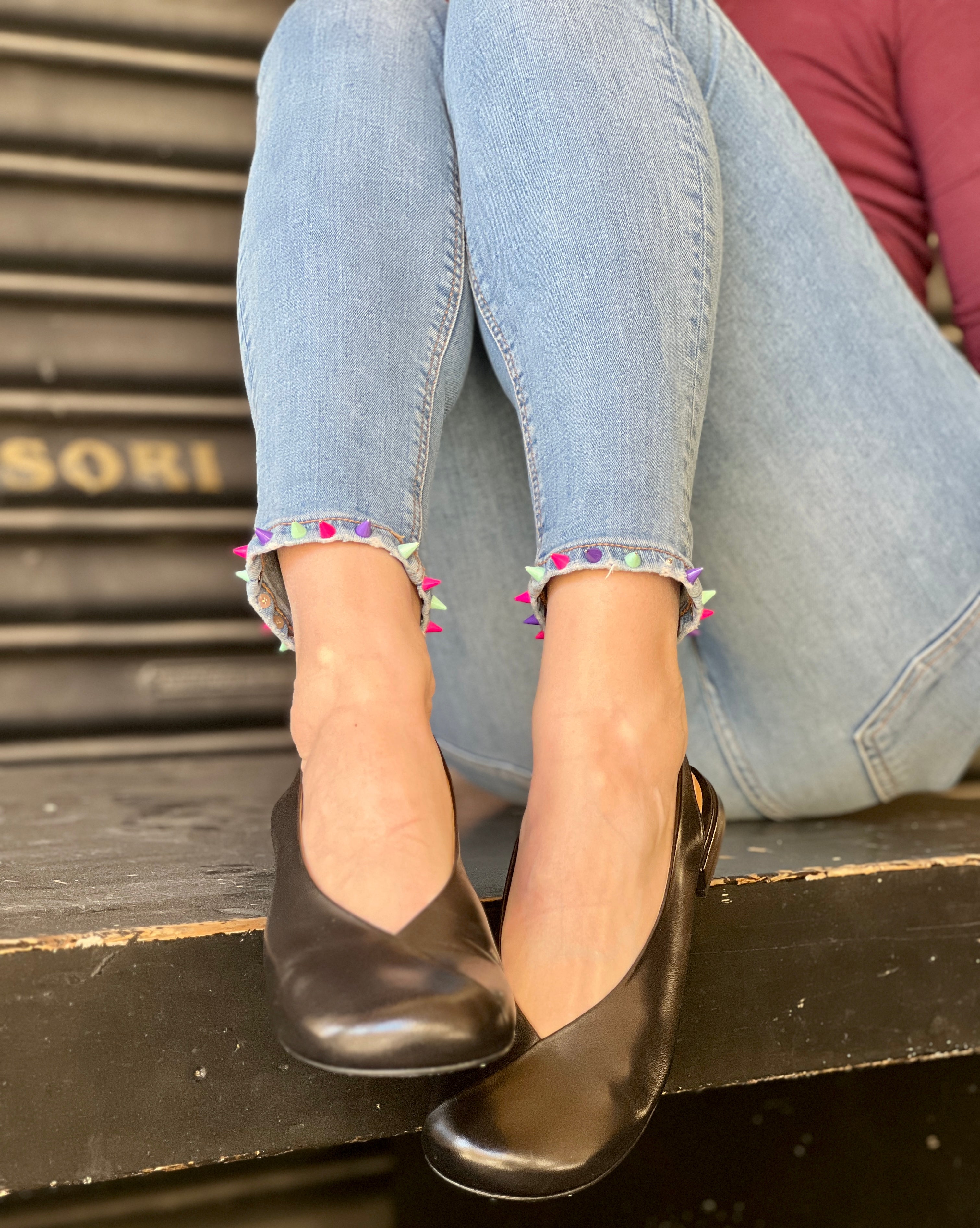 Image of Kenya Black chanel in nappa nera tacco 1.5 artigianale lagattaconglisitvali