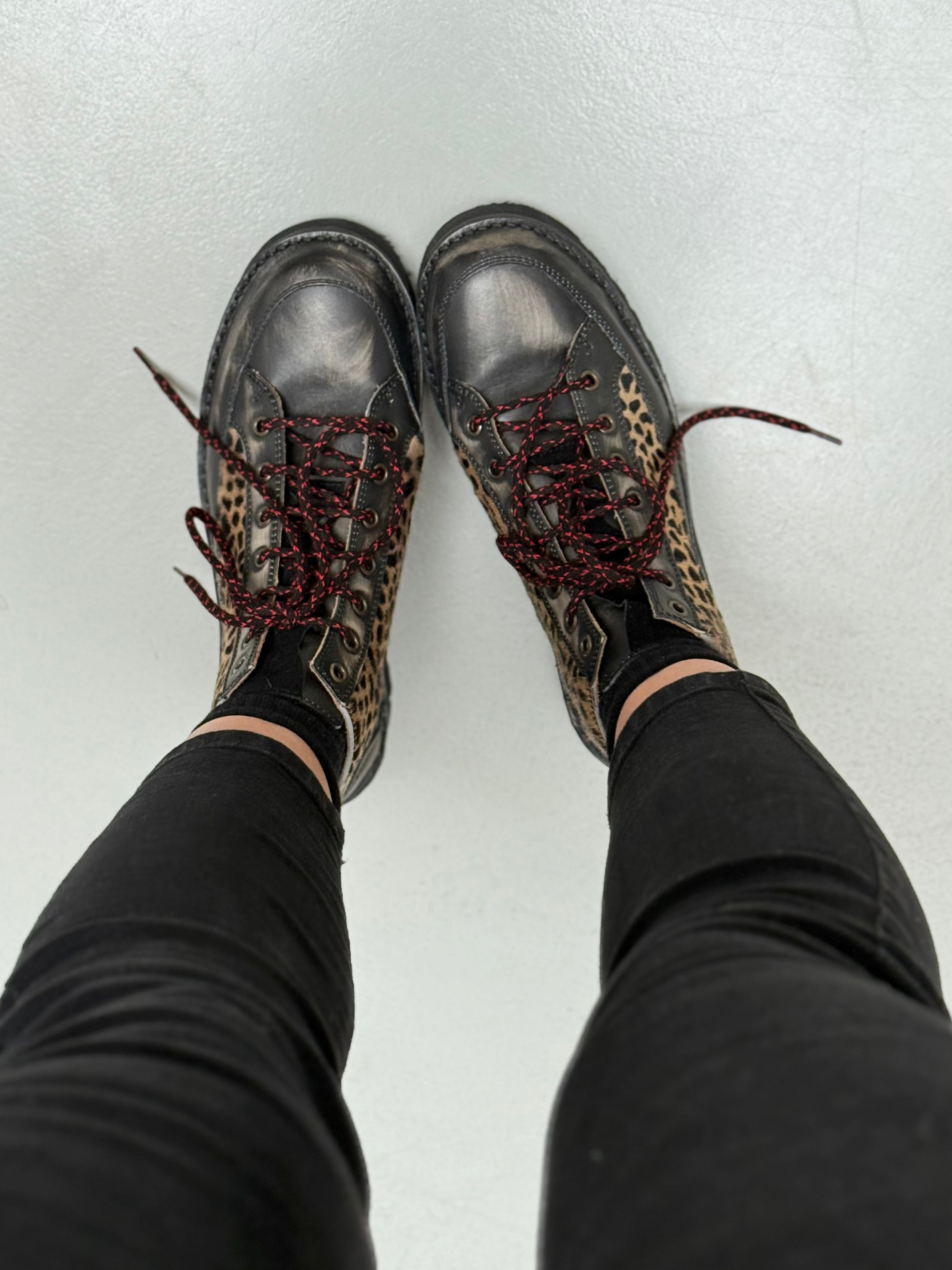 Stelvio Pony Black sneakers in vitello abrasivato e cavallino artigianale toscana