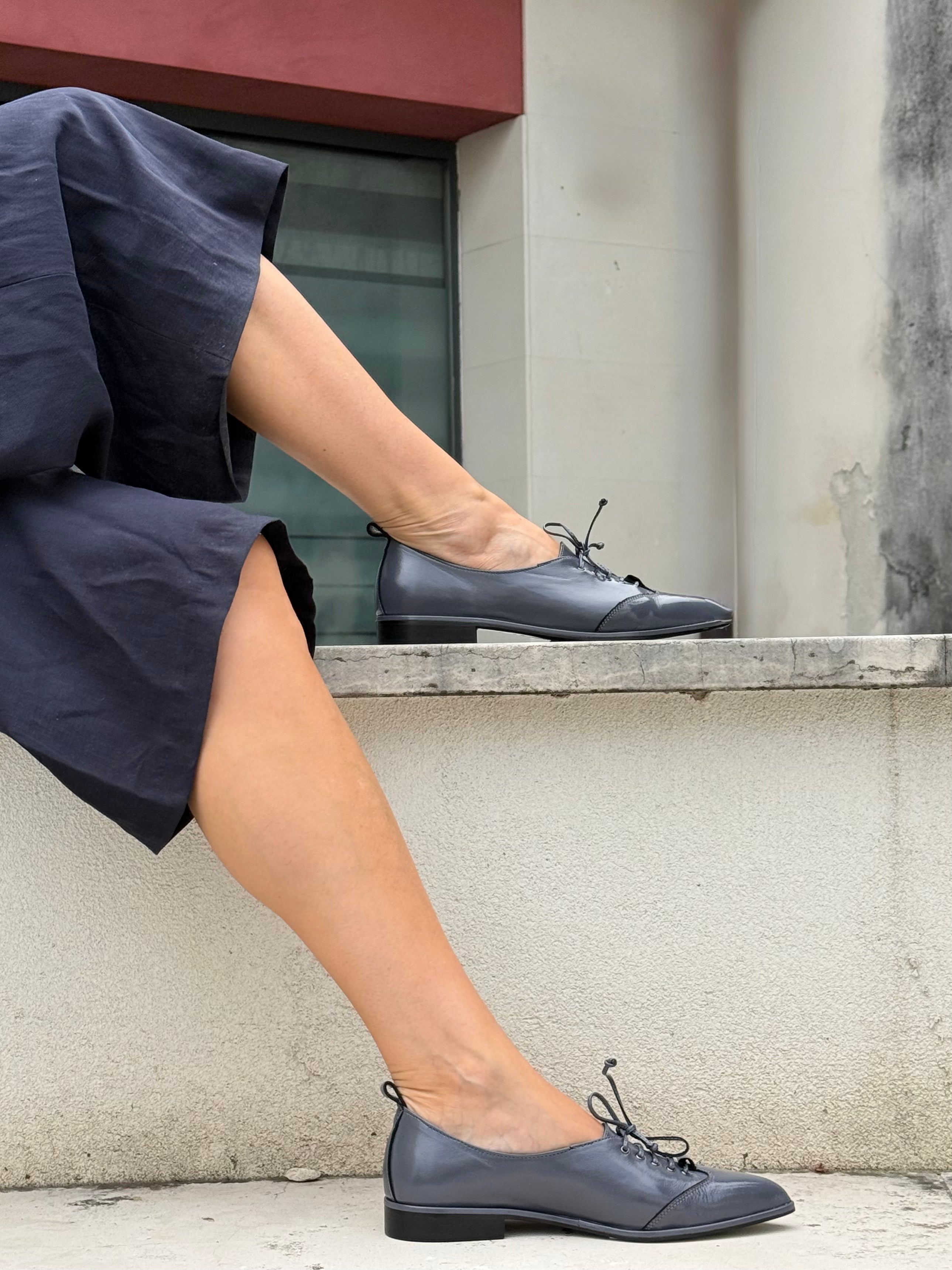 Image of Arrow Grey scarpa bassa in harrods grigio tacco 2 artigianale marchigiana