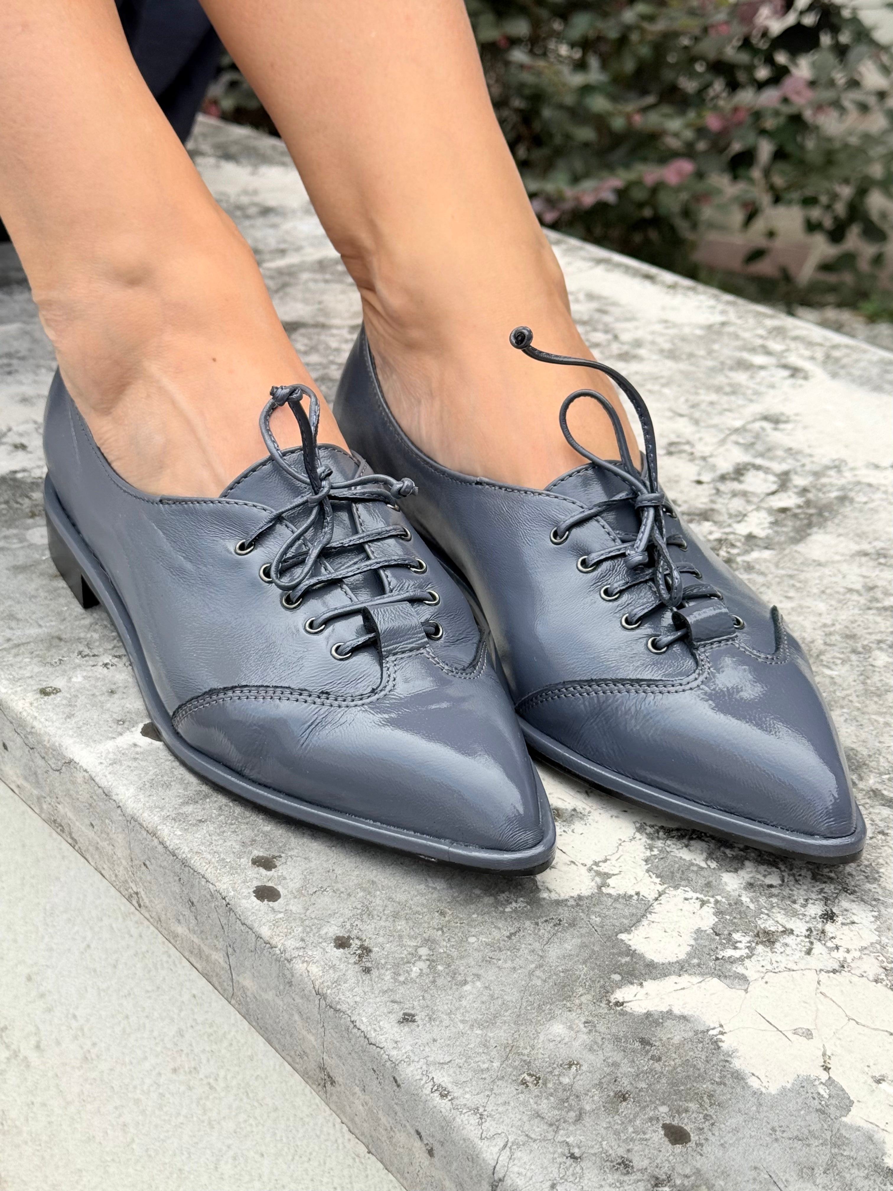 Image of Arrow Grey scarpa bassa in harrods grigio tacco 2 artigianale marchigiana