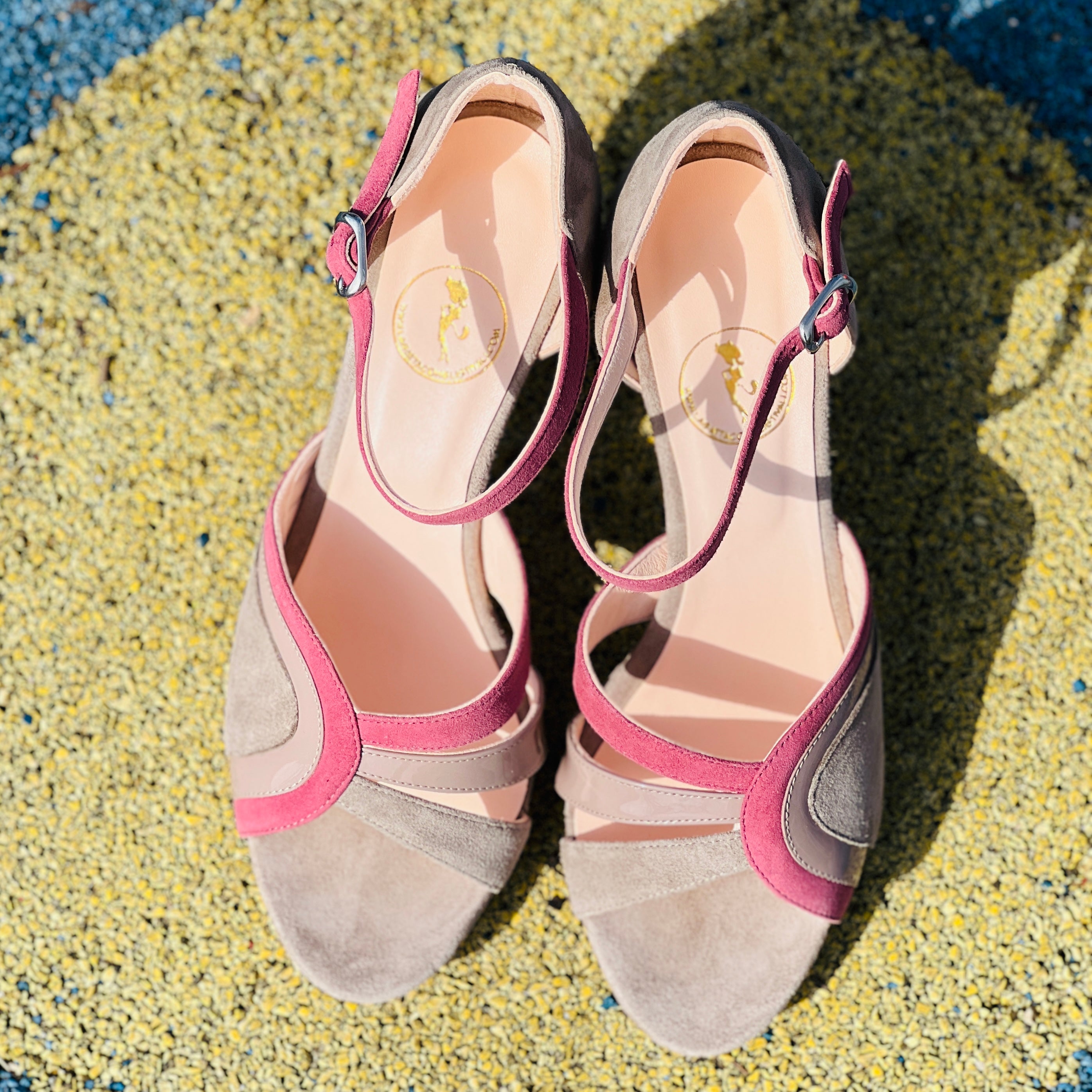 Image of Lelu Grey sandalo in camoscio color grigio tacco 8 artigianale toscano