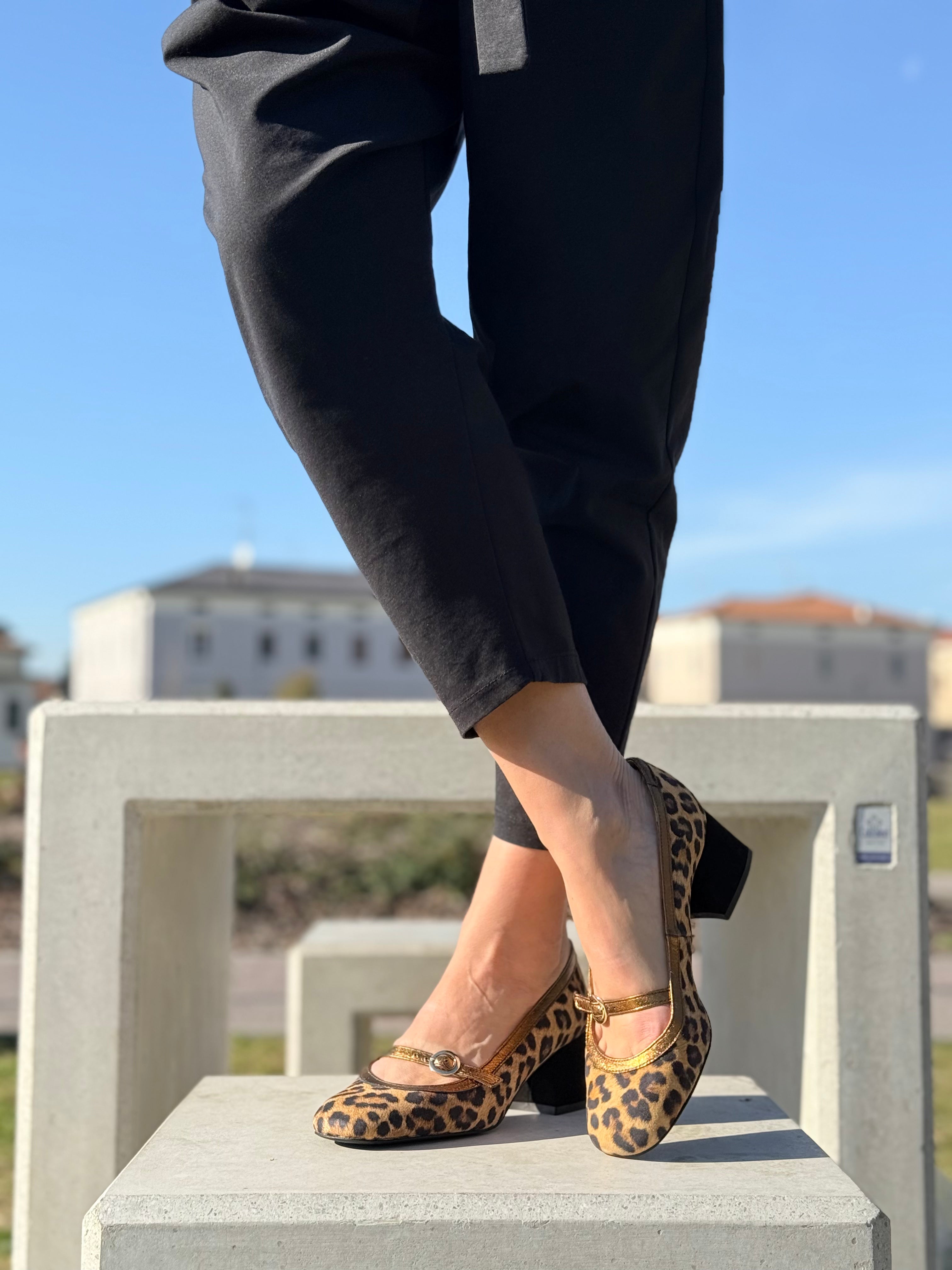 Alan gold scarpa in crosta stampata mary jane tacco 5.5 artigianale pugliese