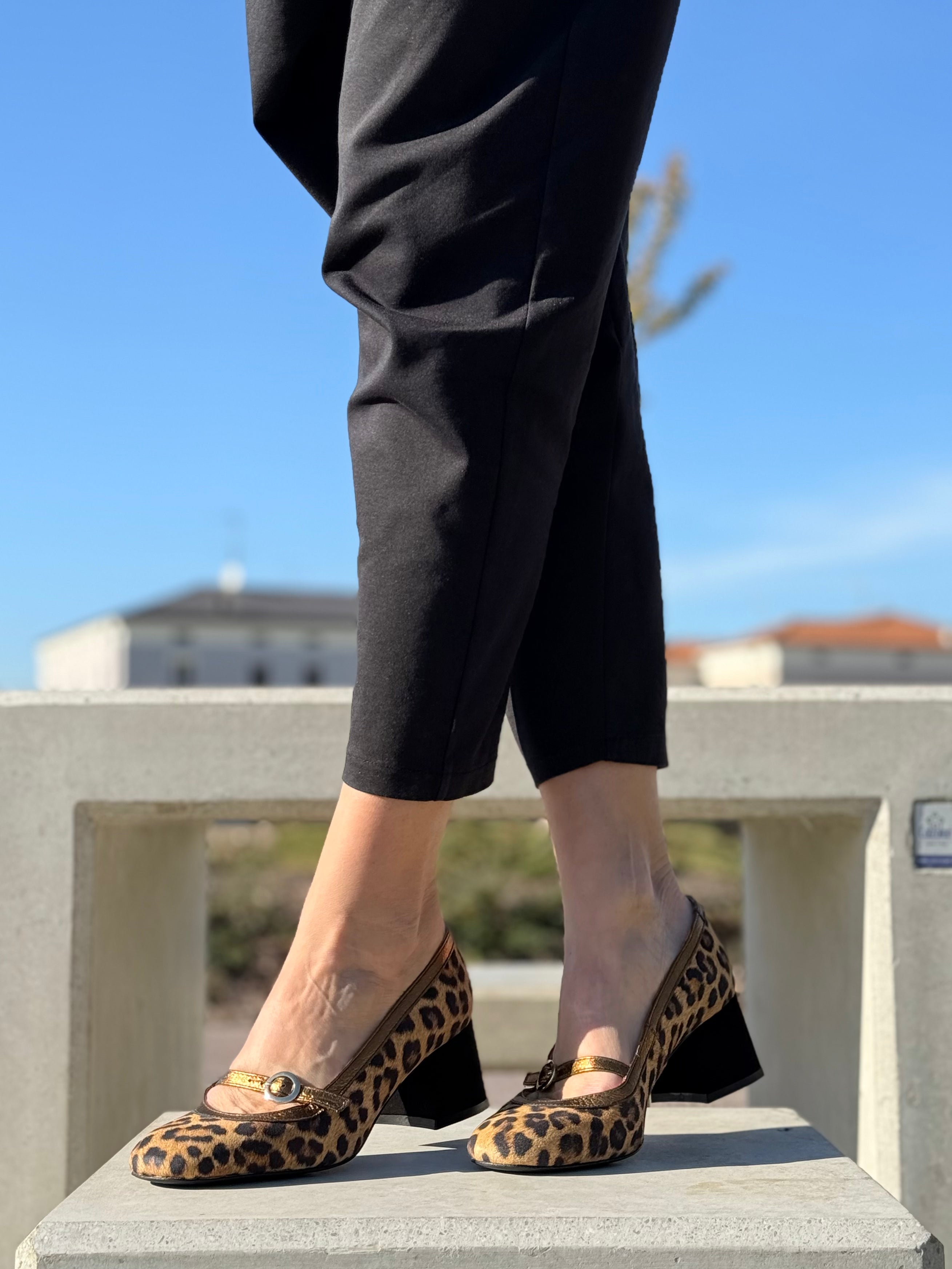 Alan gold scarpa in crosta stampata mary jane tacco 5.5 artigianale pugliese