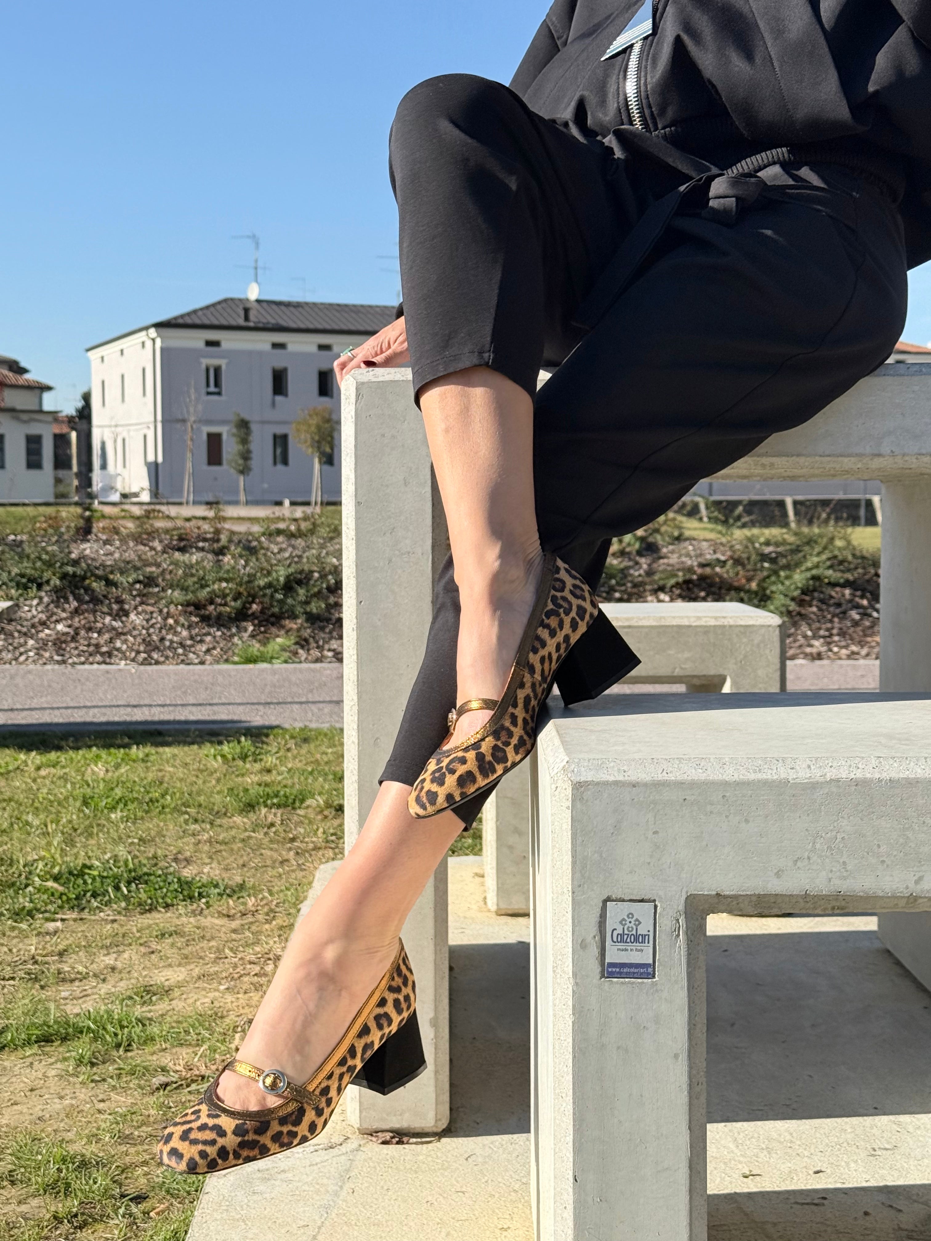 Alan gold scarpa in crosta stampata mary jane tacco 5.5 artigianale pugliese