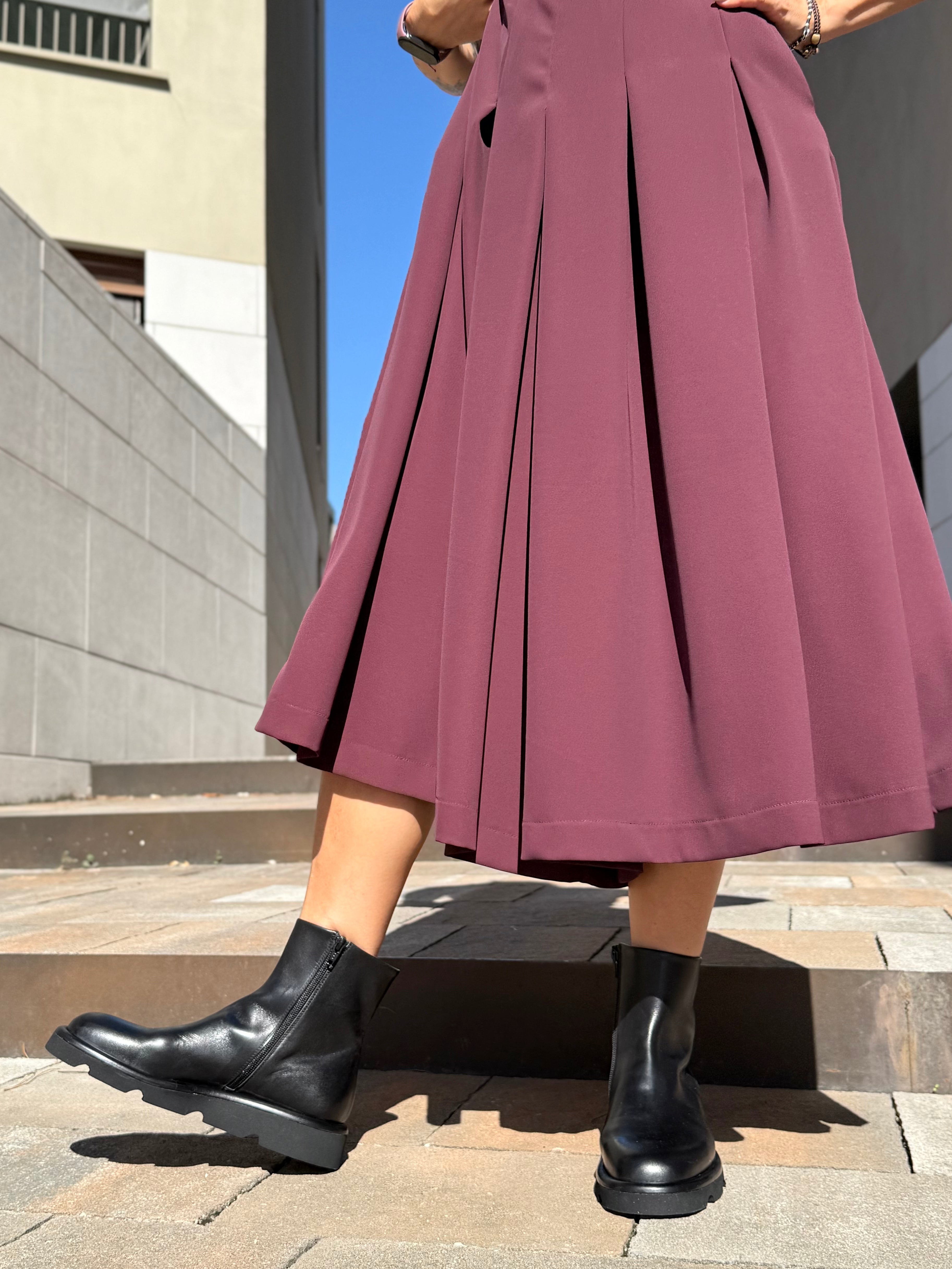 Image of Slalom Black stivaletto in nappa nera lav. artigianale marchigiana