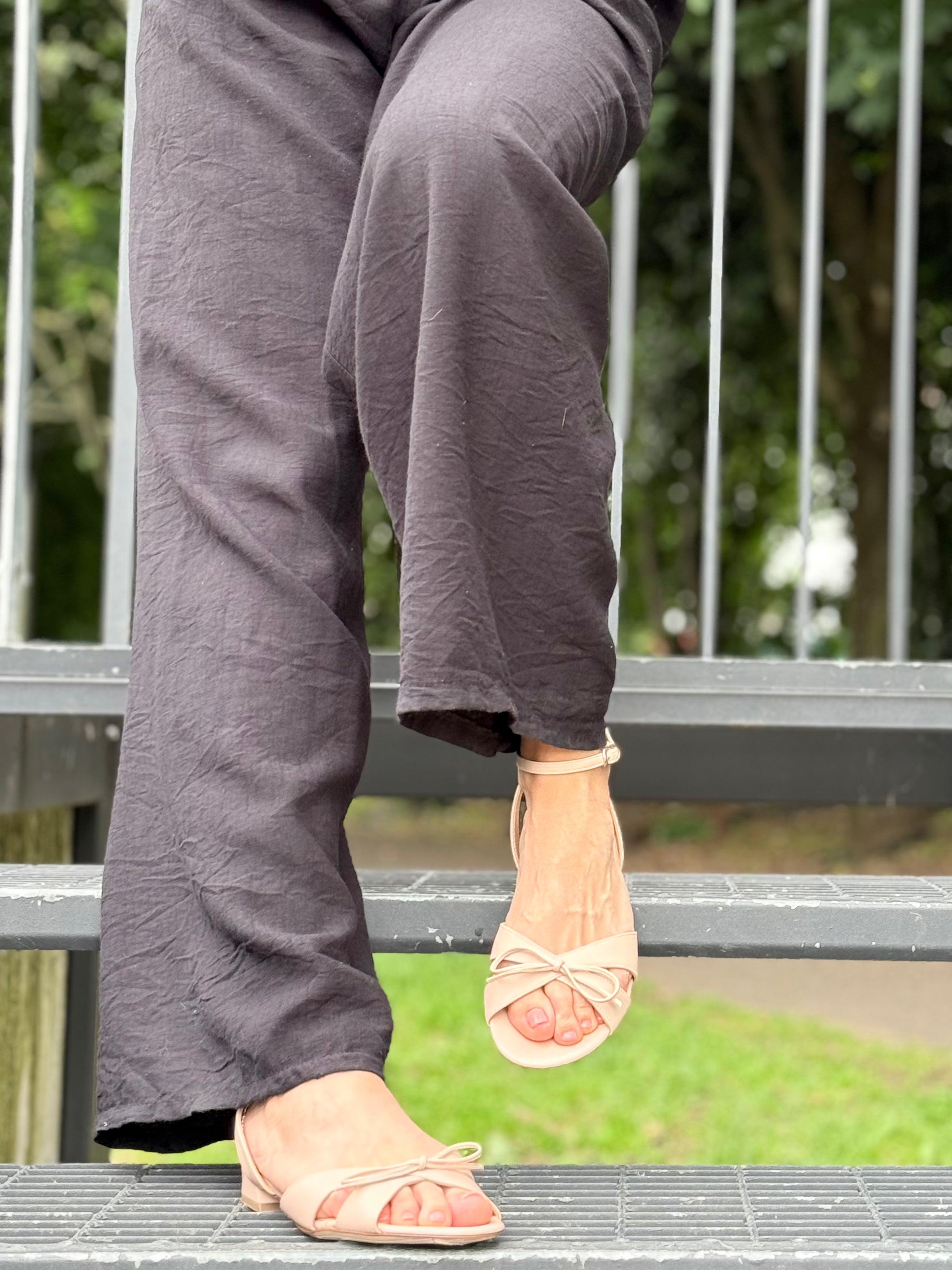 Image of Topgun Nude sandalo in nappa color nude tacco 2 artigianale toscano