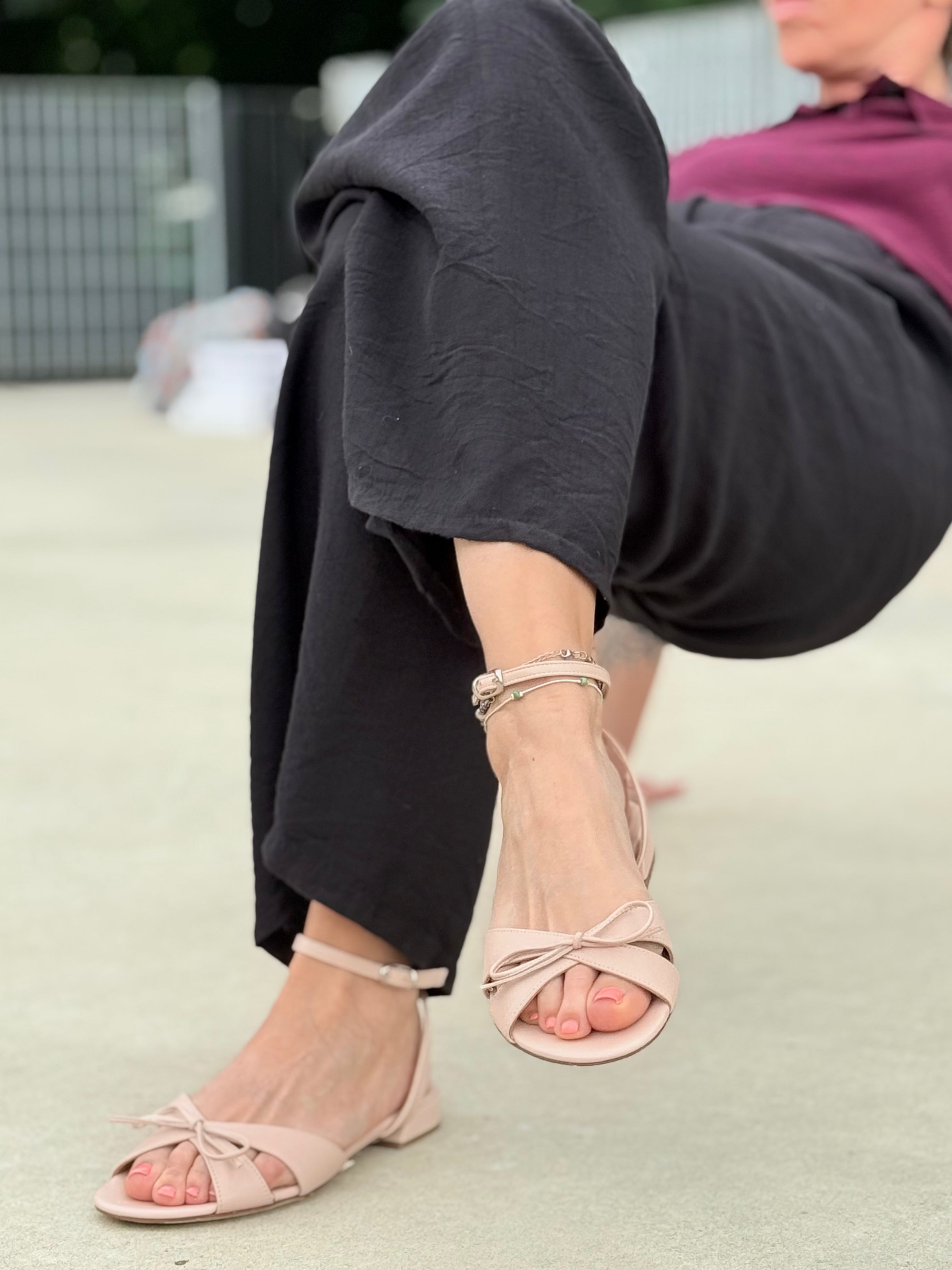 Image of Topgun Nude sandalo in nappa color nude tacco 2 artigianale toscano