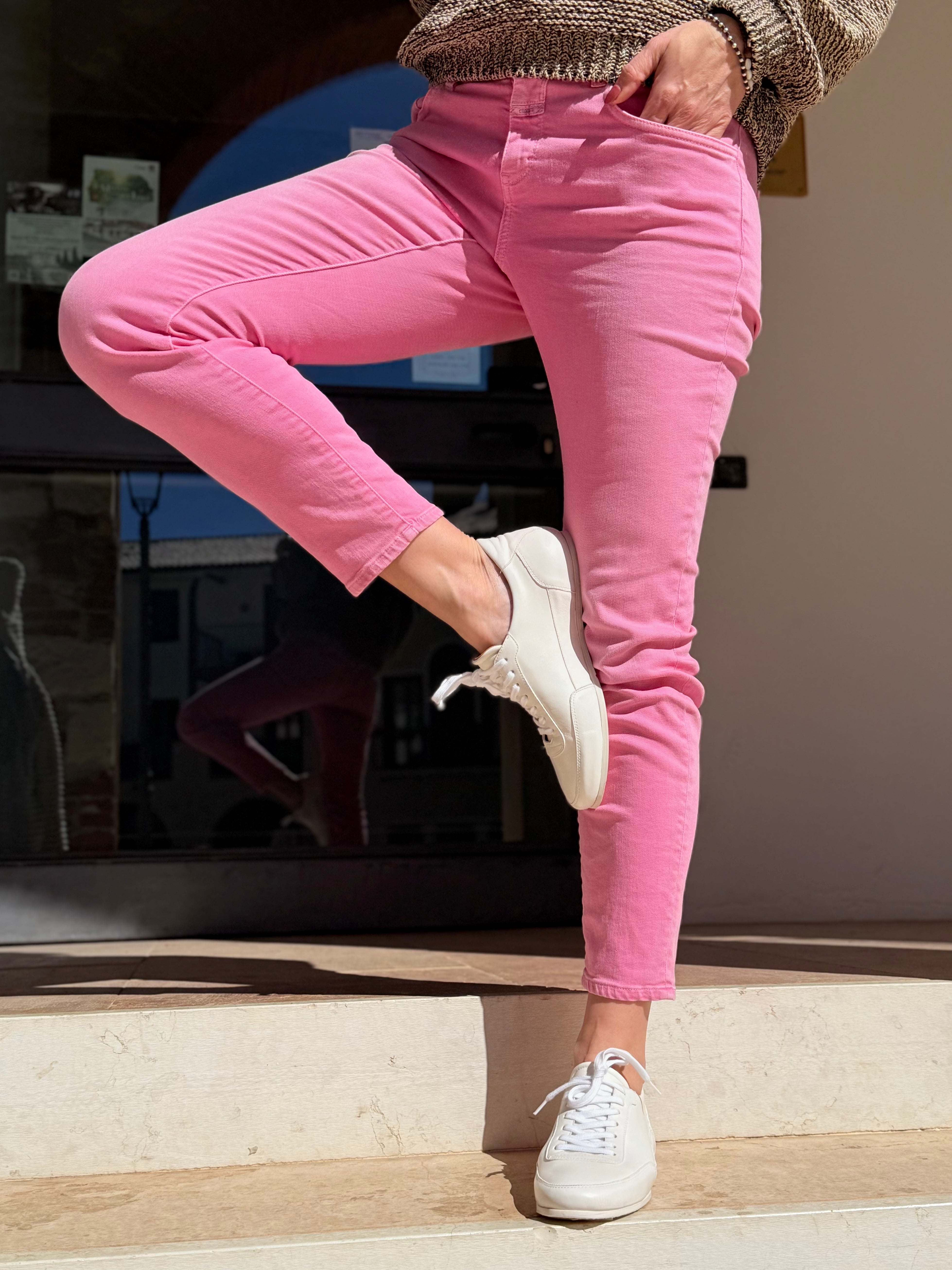 Image of Miuccia Milk sneakers in nappa bianca artigianale lagattaconglistivali