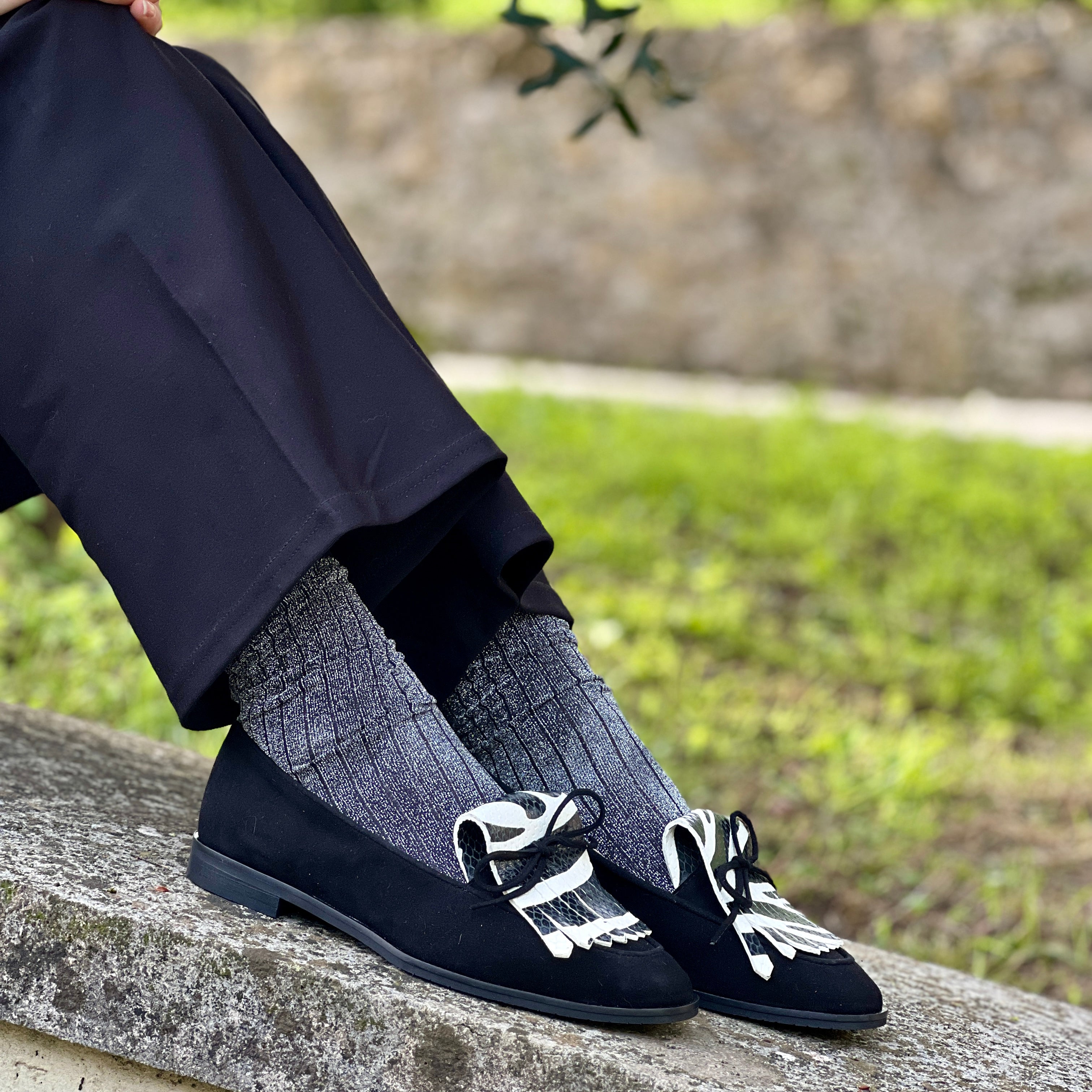 Image of Nabucco Black mocassino in camoscio artigianale toscano