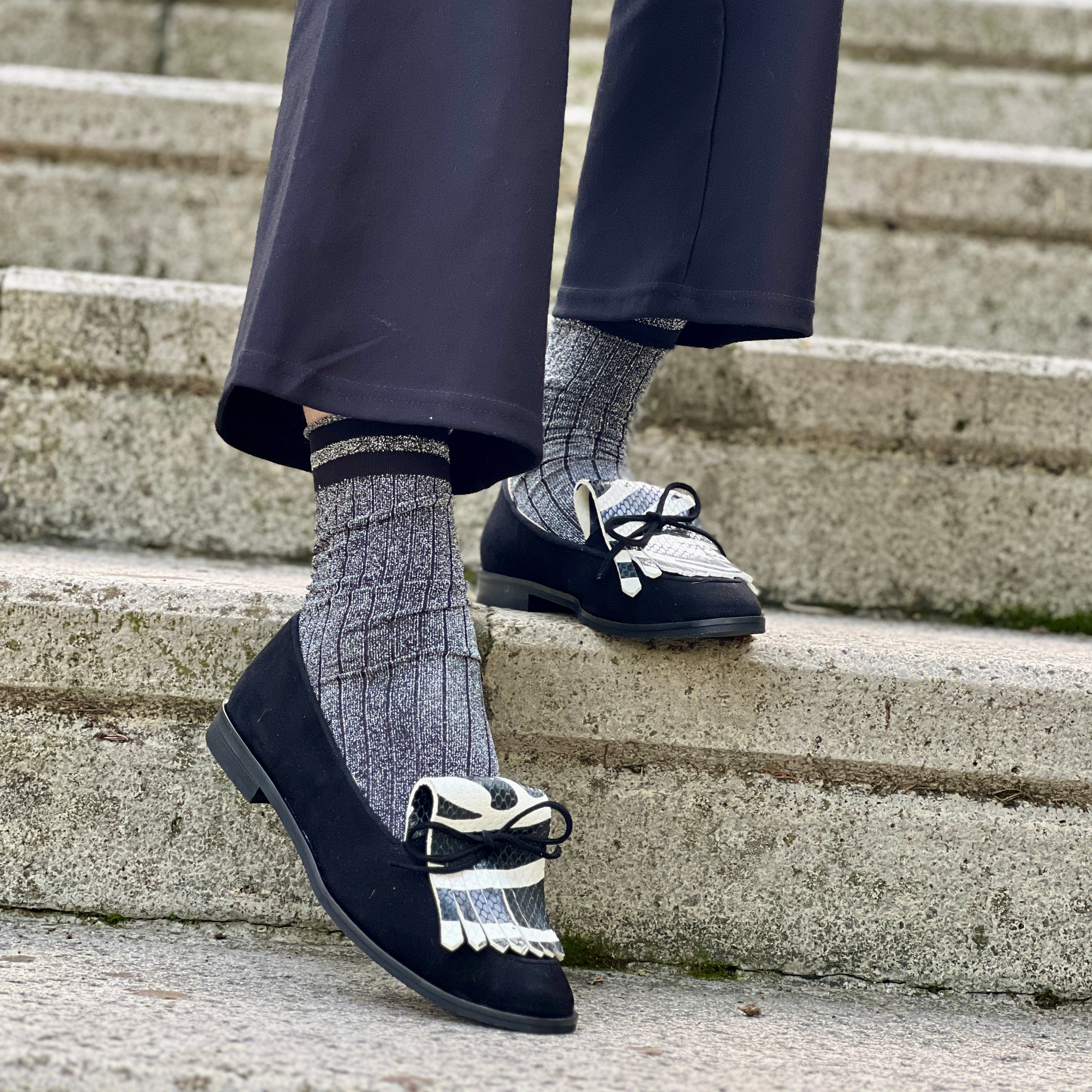 Image of Nabucco Black mocassino in camoscio artigianale toscano